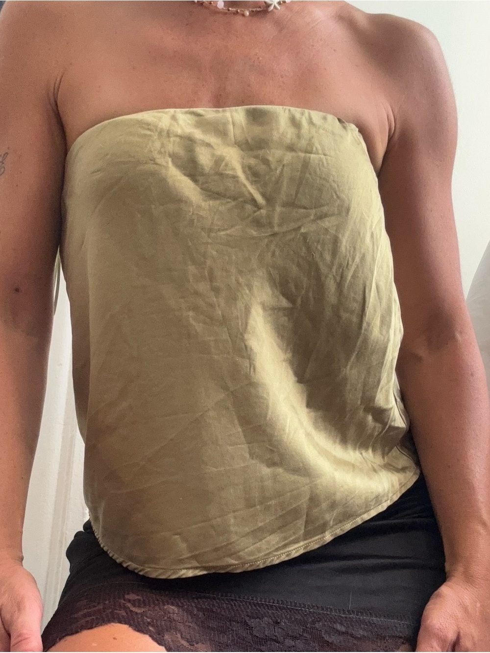 Reformation silky feel Strapless Tube Top